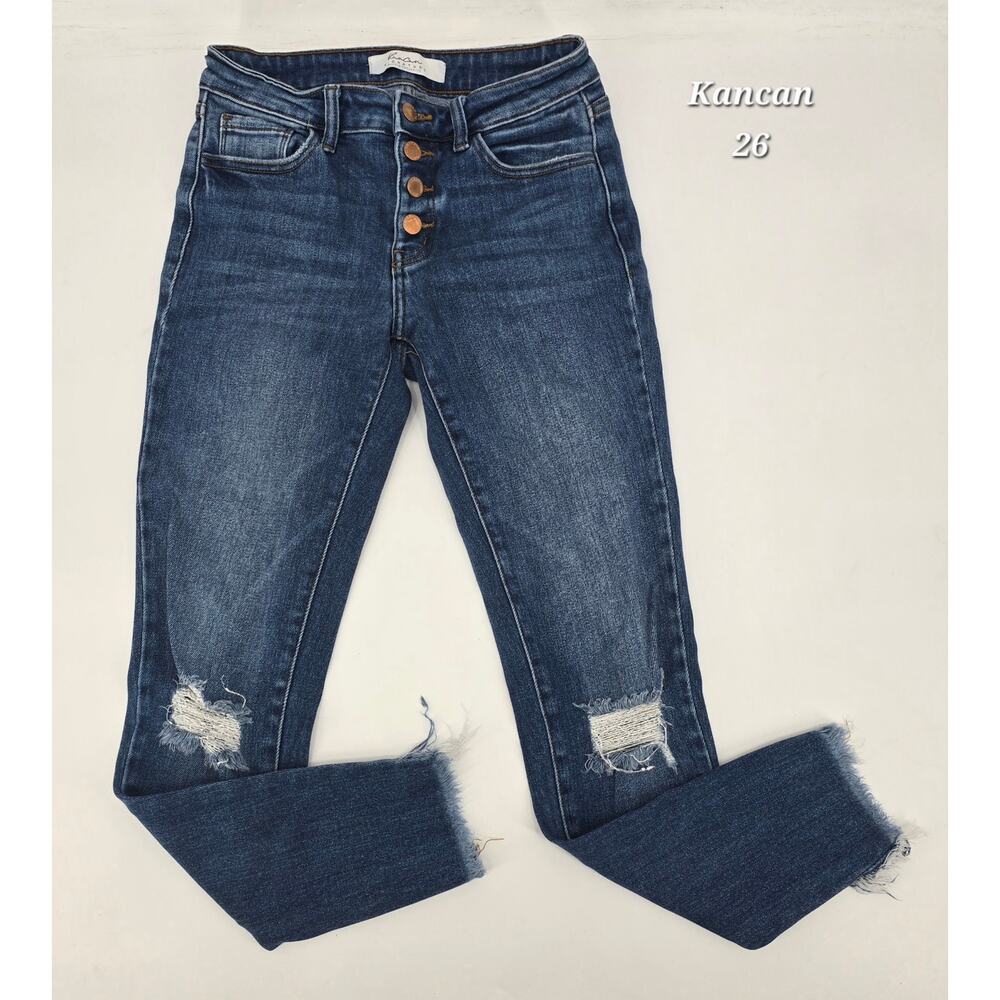 KanCan Buckle Exclusive Ankle Skinny Jeans‎ Women's 26 Button Fly